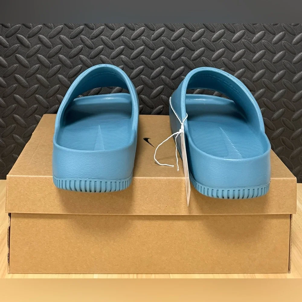 Nike Calm Slides Sandals Smokey Blue‎ FD4116-005 Mens Size 12